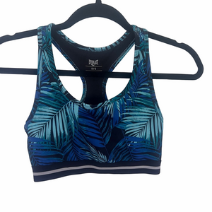 Everlast Tropical Leaf Print Racerback Sports Bra – Size Small - EUC